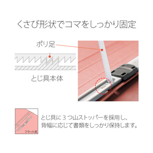 プラス フラットファイル厚とじ ノンステッチ A4ヨコ ピンク NO.022NW F876593-78288-イメージ7