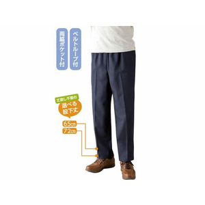 ケアファッション おしりスルッとパンツ ネイビー L(股下65cm) FCS9434-019753627-イメージ1