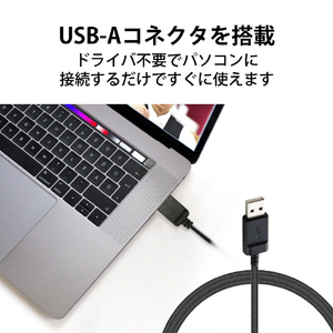 エレコム マイク 有線 USB-A ピンマイク ブラック HS-MC09UBK-イメージ7