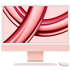 Apple 24インチiMac Retina 4．5Kディスプレイモデル： 8コアCPUと10コアGPUを搭載したApple M3チップ, 256GB SSD ピンク MQRT3J/A-イメージ1