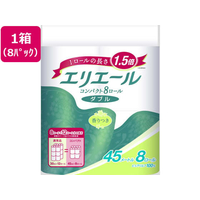 大王製紙 エリエール トイレットティシュー コンパクト 45mダブル 8パック FC537SG-723496