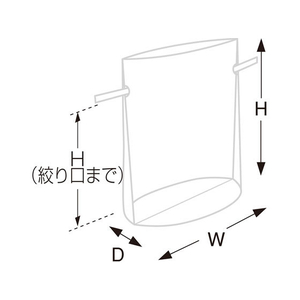 タカ印 巾着袋 レッド 中 50枚 FC25596-50-3459-イメージ3