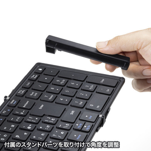 サンワサプライ ワイヤレス折りたたみフルキーボード ブラック SKB-WL35BK-イメージ6