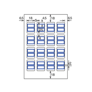 コクヨ 紙ラベル インデックスラベル(小)青 16面 10枚 F874795-KJ-6065NB-イメージ2