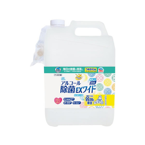 アース製薬 ヘルパータスケ らくハピ アルコール除菌 替 5L FCA6813-イメージ1