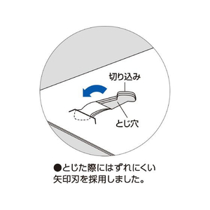 コクヨ 針なしステープラーハリナックス ハンディ10枚 ペールホワイト FC325SV-SLN-MSH110PW-イメージ8