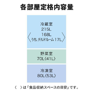 三菱 【右開き】365L 3ドア冷蔵庫 マットリネンホワイト MR-CX37K-W-イメージ17