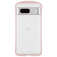 NATURALdesign Google Pixel 7a用耐衝撃背面型ケース Chrome-CLEAR ピンクグレー GP7A-CHC06