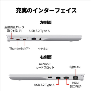 富士通 ノートパソコン e angle select FMV UH Series シルバーホワイト FMVU90J3WE-イメージ6