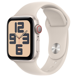 Apple Apple Watch SE(GPS + Cellularモデル)- 40mm スターライトアルミニウムケースとスターライトスポーツバンド - M/L MRG13J/A-イメージ1