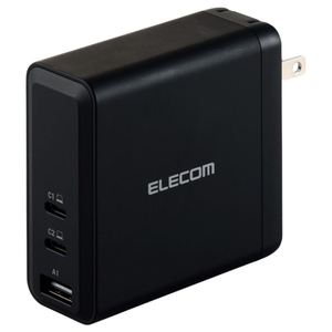 エレコム USB Power Delivery EPR規格140W対応AC充電器(C×2+A×1) ブラック MPA-ACCP96140BK-イメージ1