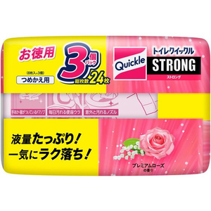 KAO トイレクイックル ストロング プレミアムローズの香り 詰替 24枚入 FC885MS-イメージ5