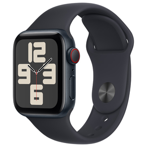 Apple Apple Watch SE(GPS + Cellularモデル)- 40mm ミッドナイトアルミニウムケースとミッドナイトスポーツバンド - S/M MRG73J/A-イメージ1