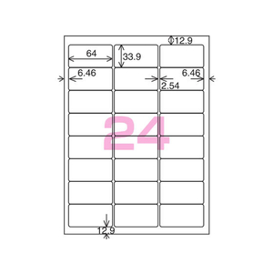 コクヨ モノクロレーザー&コピー用紙ラベル A4 24面 20枚 F874830-LBP-7159N-イメージ2