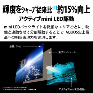 シャープ 75V型4Kチューナー内蔵液晶テレビ AQUOS XLED 4T-C75GP1-イメージ4