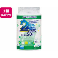 カミ商事 エルモア ピコトイレットペーパー2倍巻 ダブル 50m 12ロール*6P FC561SV