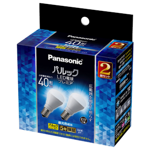 パナソニック LED電球 E17口金 全光束440lm(3．9W小形電球タイプ 広配光タイプ) 昼光色相当 2個入り パルック プレミア LDA4DGE17K4ESW2F2T-イメージ1