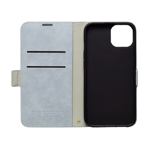 NATURAL design iPhone 15/14/13用手帳型ケース Style Natural ブルーグレー IP23-61-VS10-イメージ3