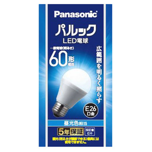 パナソニック LED電球 E26口金 全光束810lm(7．0W一般電球タイプ) 昼光色相当 パルック LDA7DGK6-イメージ1