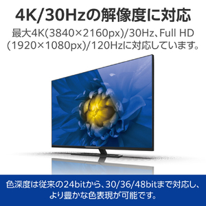 エレコム ハイスピードHDMI(R)ケーブル(1.0m) ブラック DH-HD14E10BK2-イメージ4