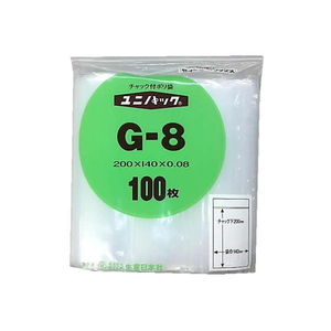 生産日本社（セイニチ） ユニパック厚口 G-8 140*200*0.08mm 100枚 F867347-#6651517-イメージ1