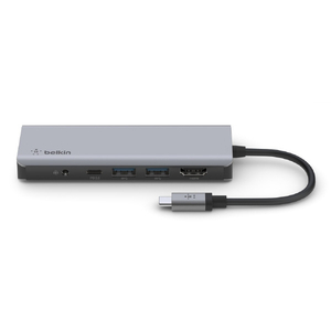 BELKIN USB-C 7-in-1マルチポートアダプター シルバー AVC009BTSGY-イメージ2