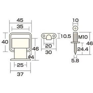 WAKI(和気産業) ソフト戸当り カン付床付用 FCK0546-AP196W HL-イメージ2