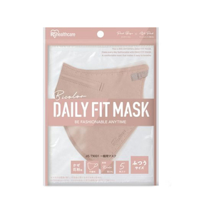 アイリスオーヤマ DAILYFITMASK立体 ふつう ピンクベージュ×アッシュピンク FCU8459-RK-F5SUA-イメージ1