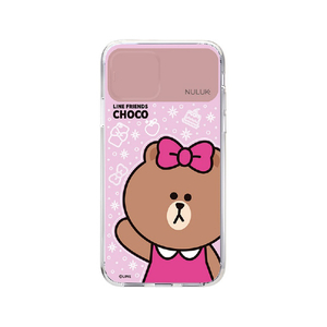 LINE FRIENDS iPhone 11用LIGHT UP CASE ベーシック チョコ KCE-CSA021-イメージ1