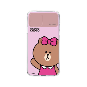 LINE FRIENDS iPhone 11用LIGHT UP CASE ベーシック チョコ KCE-CSA021-イメージ2