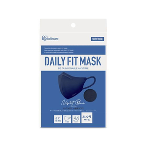 アイリスオーヤマ DAILYFITMASK立体 ふつう 30枚入 ナイトブルー FCU8466-RK-F30SXN-イメージ2