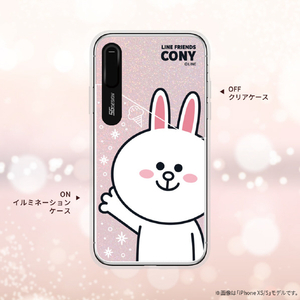 LINE FRIENDS iPhone 11 Pro用LIGHT UP CASE ベーシック チョコ KCE-CSB021-イメージ4