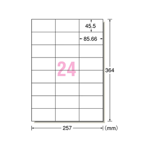 エーワン PPC(コピー)ラベル B4 24面 宛名表示用 100枚 F857220-28202-イメージ1