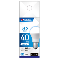 Verbatim LED電球 E17口金 全光束440lm(4．0W 小形電球・広配光タイプ) 昼光色相当 LDA4D-E17-G/LV3